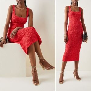 Mara Hoffman Sloan Popcorn Texture Sleeveless Column  Midi Dress in Size XXS